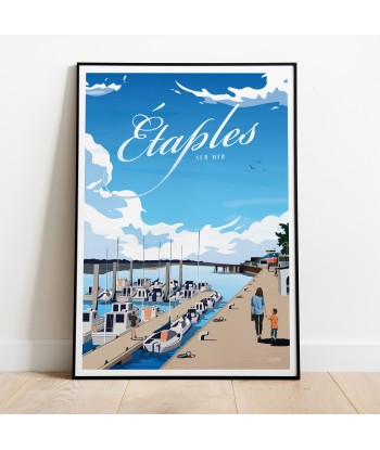 AFFICHE ÉTAPLES-SUR-MER Par le système avancé 