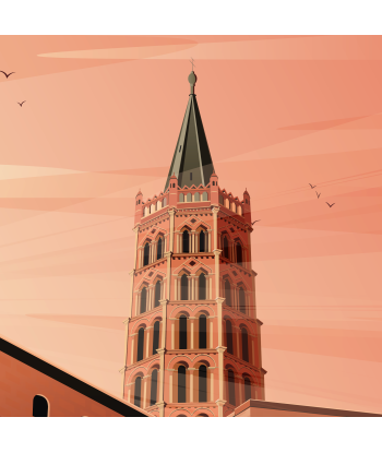 AFFICHE TOULOUSE - BASILIQUE SAINT-SERNIN en ligne des produits 