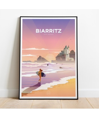 AFFICHE BIARRITZ - LA CÔTE BASQUE Paris Déstockage Promo