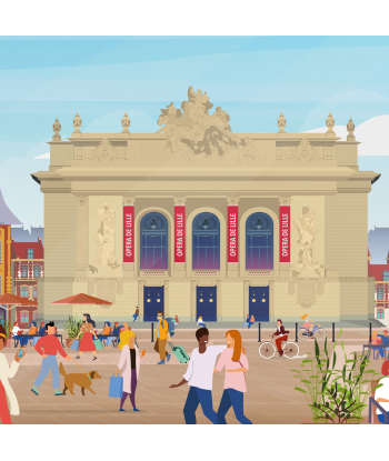 AFFICHE LILLE - PANORAMIQUE Amélioration de cerveau avec