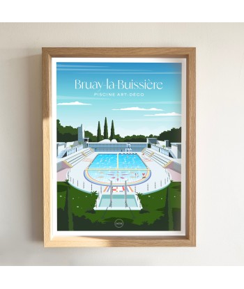 AFFICHE BRUAY-LA-BUISSIÈRE - LA PISCINE ART-DÉCO la colonne vertébrale