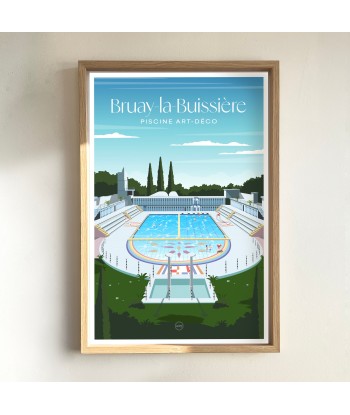 AFFICHE BRUAY-LA-BUISSIÈRE - LA PISCINE ART-DÉCO la colonne vertébrale