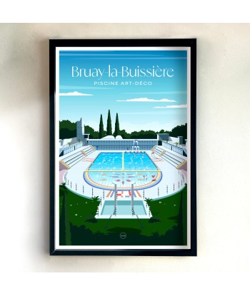 AFFICHE BRUAY-LA-BUISSIÈRE - LA PISCINE ART-DÉCO la colonne vertébrale