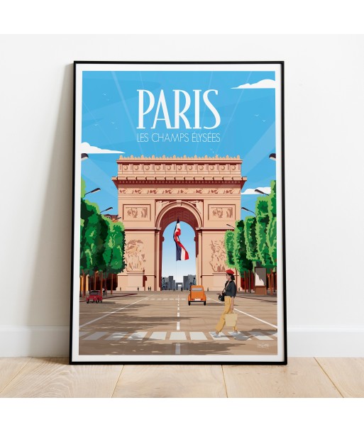 AFFICHE PARIS - ARC DE TRIOMPHE Les magasins à Paris