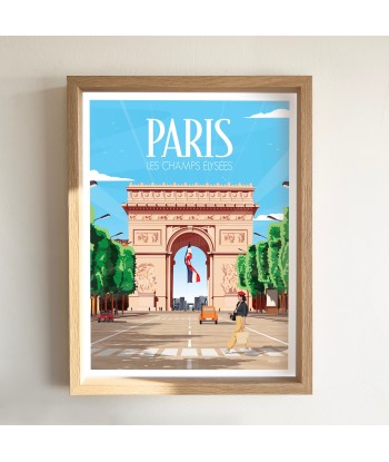 AFFICHE PARIS - ARC DE TRIOMPHE Les magasins à Paris