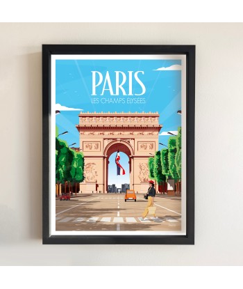 AFFICHE PARIS - ARC DE TRIOMPHE Les magasins à Paris