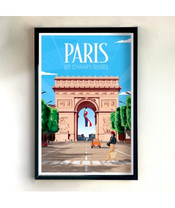 AFFICHE PARIS - ARC DE TRIOMPHE Les magasins à Paris