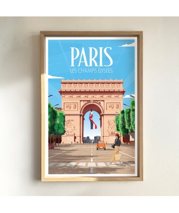 AFFICHE PARIS - ARC DE TRIOMPHE Les magasins à Paris