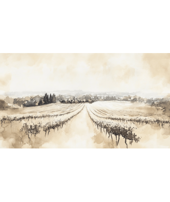 Paysage de Vignoble - Aquarelle Panoramique en Teintes Beiges Comment ça marche