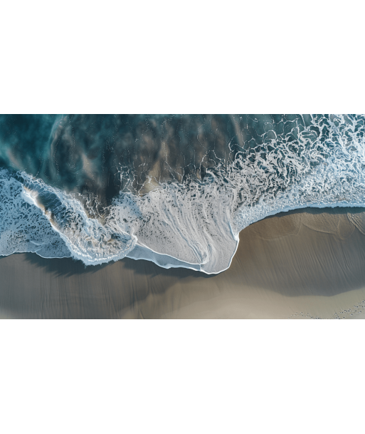 Symphonie des Vagues : Vue Aérienne sur Papier Peint Paris Déstockage Promo