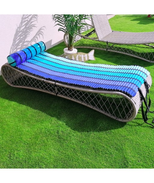 Matelas de plage Happy blue 60x180 cm Comparez plus de prix