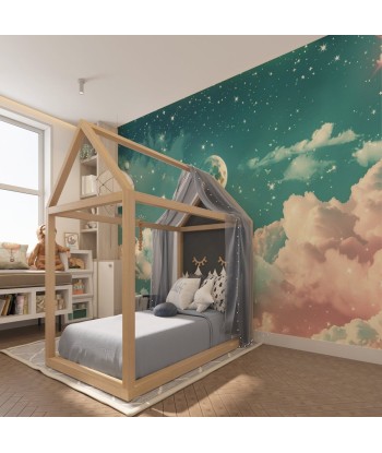 Nuit magique: Revêtement Mural Étoilé pour les Jeunes Rêveurs en stock