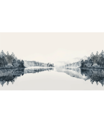 Miroir d’Eau – Papier peint Lacustre Élégant ou a consommer sur place