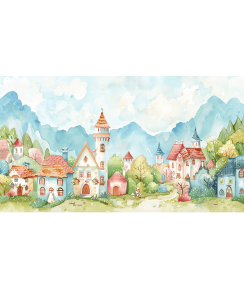 Évasion Imaginaire : Papier Peint Village Fantastique pour Enfants d'Europe débarque